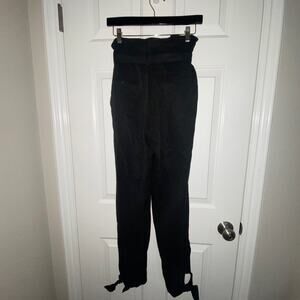 Reformation Avalon Paperbag Waist Pant in Black Size 0